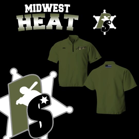 Midwest Heat OD Green Camo 1/4 Zip Batting Jacket