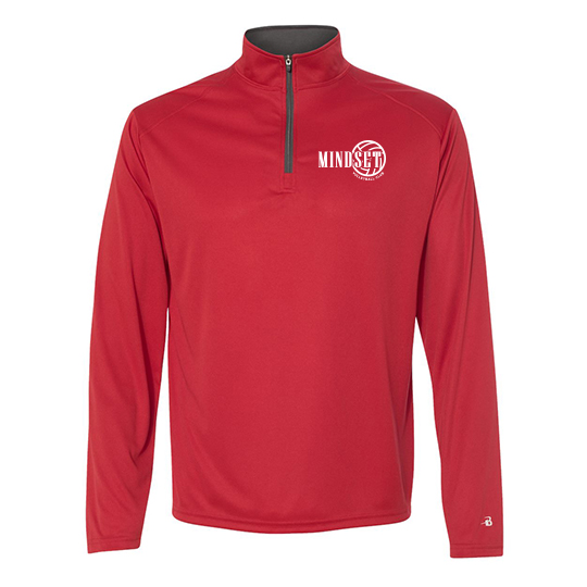 Badger B-Core Quarter-Zip Pullover - Red