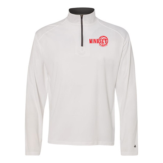 Badger B-Core Quarter-Zip Pullover - White