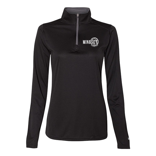 Badger Women’s B-Core Quarter-Zip Pullover - Black