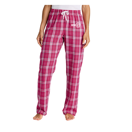 District Women's Flannel PJ Pant - Fuschia