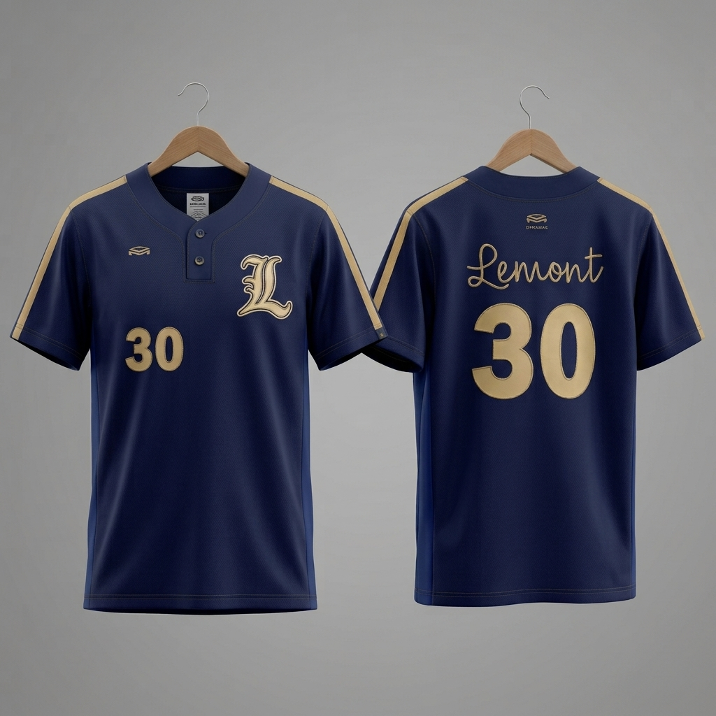 Lemont Boosters Full Dye Sublimated Baseball Jersey - Image 3